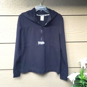 VS Pink Quarter Zip Hooded Jacket M Black